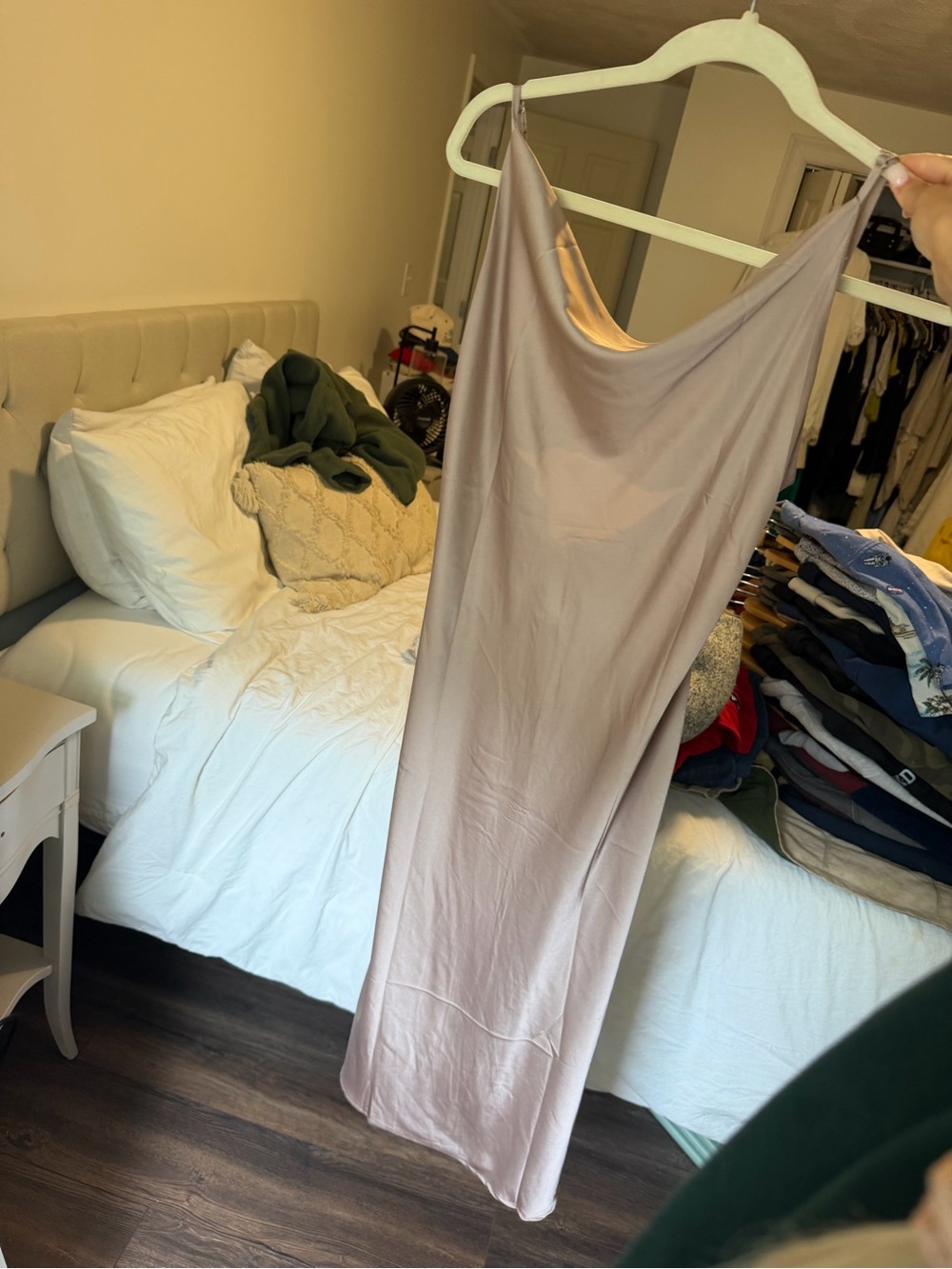 Petal & Pup Satin Maxi Slip Dress in Dusty Mauve